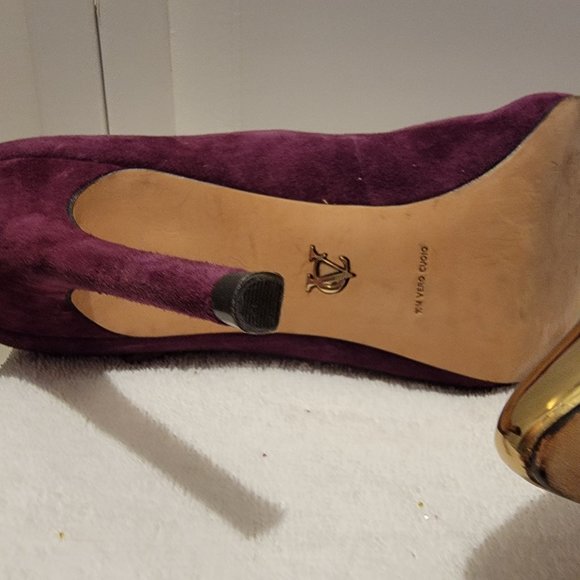 Vince Camuto Gold-Toe Pointed Berry Heels Size 10 - Picture 7 of 10